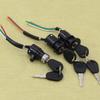 Universal Motorcycle Ignition Switch Lock With 2 Keys Electric Door Lock for Scooter E-Bike Motorbike Replacement Parts.