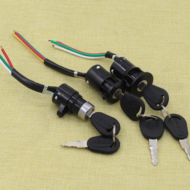 Universal Motorcycle Ignition Switch Lock With 2 Keys Electric Door Lock for Scooter E-Bike Motorbike Replacement Parts.