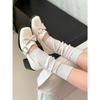 White Square Head Thick Heel Light Mouth Single Shoes 2026 Spring and Autumn with Skirt Heightening Soft Sole Mary Jane Shoes