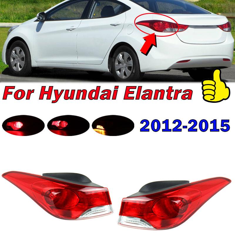 For Hyundai Elantra 2012 2013 2014 2015 Rear Tail Light Turn Signal Light Fog Lamp Housing Without Bulb 92401-3X010  92402-3X010