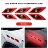 Car Logo Reflective Safety Strip Sticker Car Sticker Warning Tape For Abarth FIAT FR 500 Punto Ducato Palio Bravo Doblo Tipo