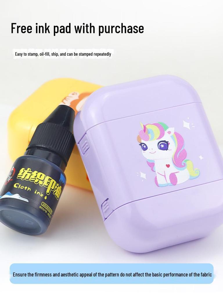 Waterproof Name Stamp for Children's Clothing - Ideal for Kindergarten and Primary School