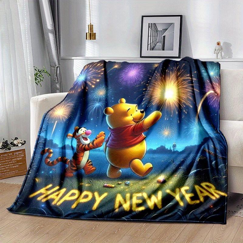1pc Winnie The Pooh Printing Blanket - Soft, All-Season Throw for Office Blanket,Personalized Gift with Adorable Cartoon Design