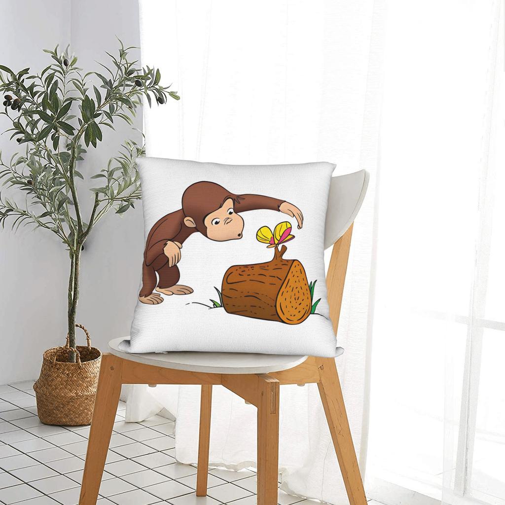 Cartoon Monkey C-Curiouss Georges Pillowcases Retro Trendy Pillow Case For Sofa Home Decor Design Pillow Cover