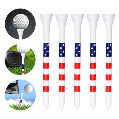 50Pcs Bamboo Golf Tees Reduce Friction & Resistance Professional Golf Driver Tees Unbreakable 70/83mm Curved Serving Pins Practice Training Golf