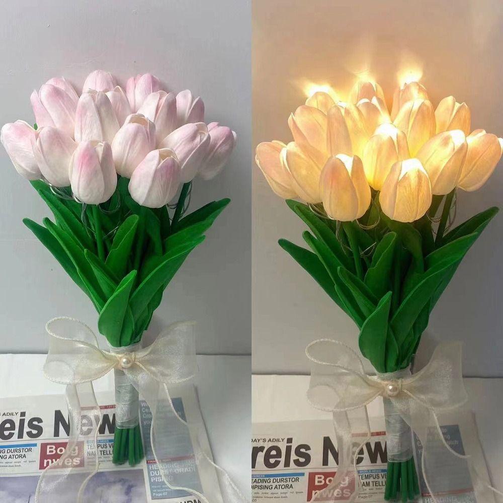 Housewear & Furnishings Led Atmosphere lamp Table Lamp Night Light Artificial Tulips Tulips Flowers