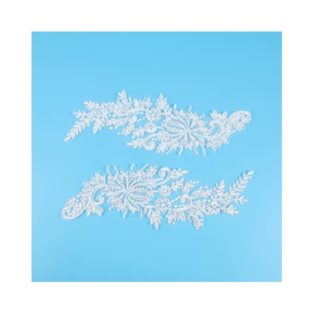 Embroidery Car Bone Pair Flower Wedding Dress Evening Dress Children'S Princess Dress Patch Pair Flower Bride Headdress Jewelry Headband Accessories
