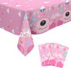 Cartoon Blue Dog Birthday Party Decoration Pink Dog Disposable Tablecloth Cup Bingo plate Baby Shower Kids Favors Party Supplies