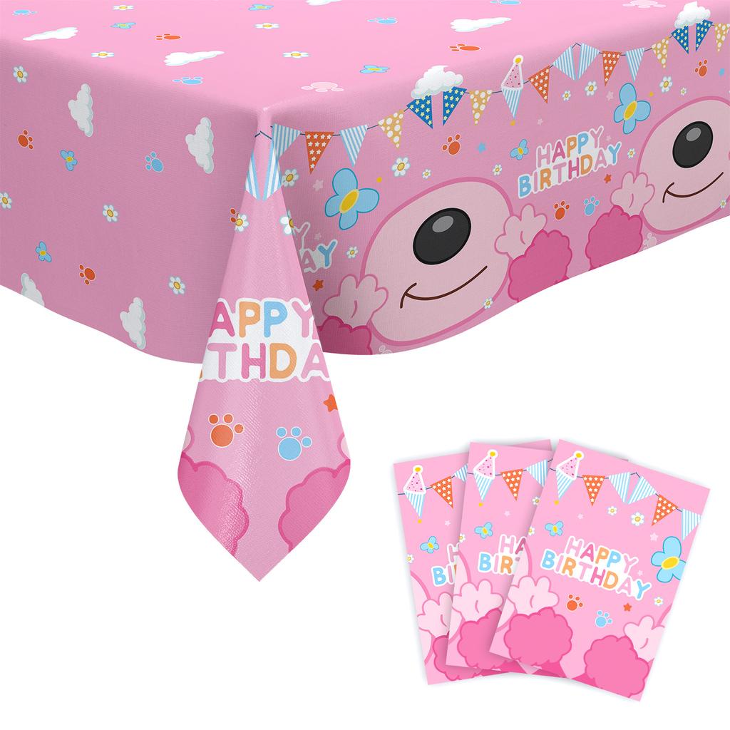 Cartoon Blue Dog Birthday Party Decoration Pink Dog Disposable Tablecloth Cup Bingo plate Baby Shower Kids Favors Party Supplies