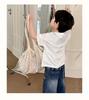 Boys' Casual Loose T-shirt with Tie Print - Short Sleeve Top, Sizes Large & Small, Style 26 - 710670