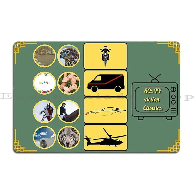 Swys s Tv Action Classics Design Coyotegifts Metal Sign Cave Personalized Wall Mural Wall Plaque Vintage Tin Sign Poster