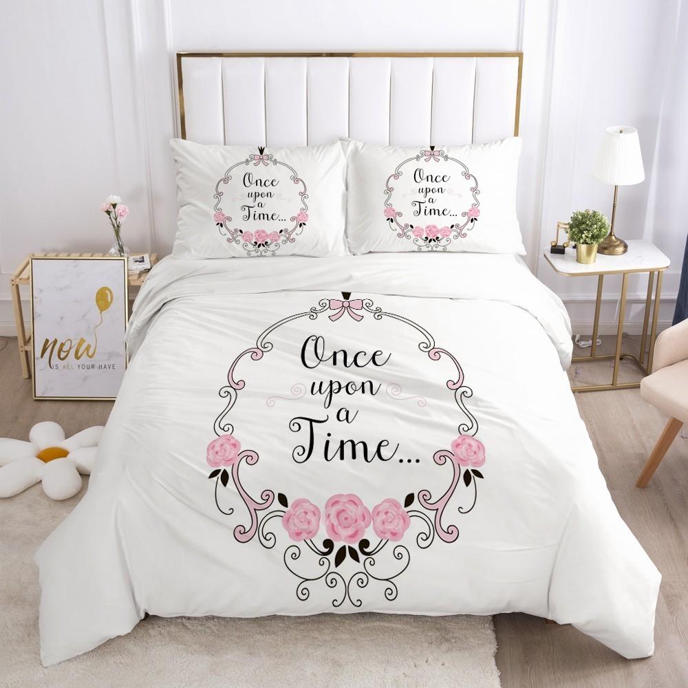 Comforter Cartoon King Size Cute Magic Girl My Little Princess Pattern Bedding Set For Girl Kid Polyester Pink