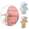 2pcsBlush Bear Pendant Plush Bear Keychain Stuffed Animal Pendant Soft Key Rings