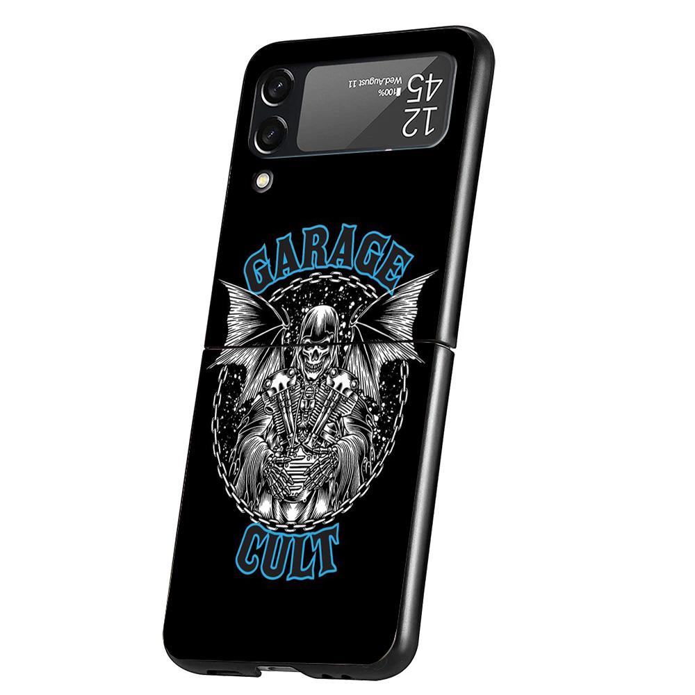 Motorcycle Gear Phone Case For Samsung Galaxy Z Flip 7 6 5 4 3 5G Cover ZFlip7 ZFlip6 ZFlip4 ZFlip5 ZFlip3 Coque Fundas Galaxy Z