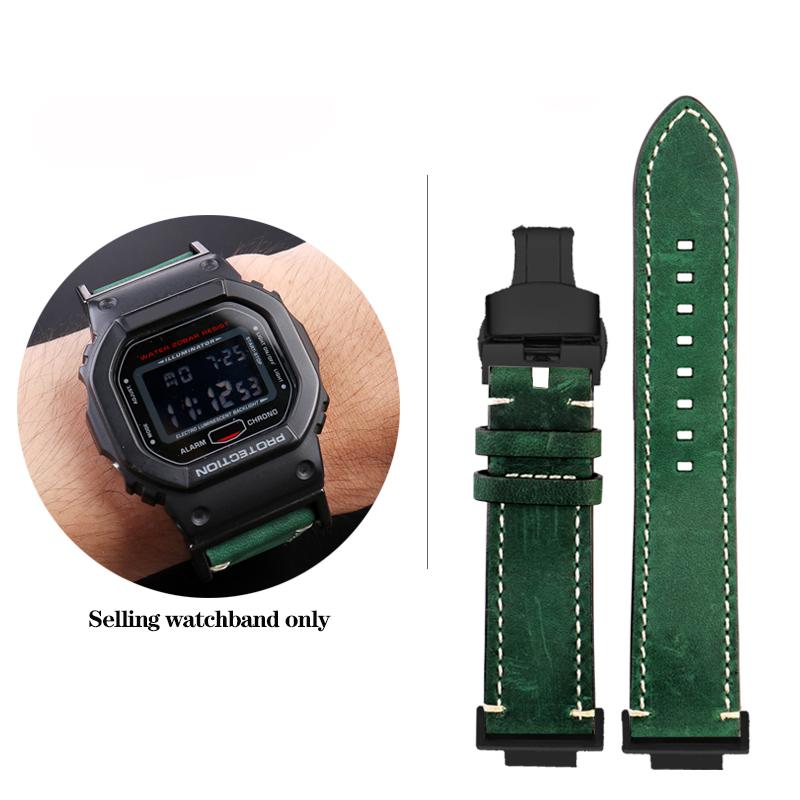 DW-5600 Vintage Rindsleder Uhrenarmband Für G-SHOCK Casio DW5600 GW-B5600 GW-M5610 GA 110 120 GA2100 Armband Uhrenarmband