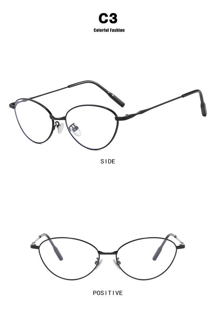 Korean Cat Eye Blue Light Blocking Glasses: High-End, Street Style, Pairable with Myopia Lenses for Women