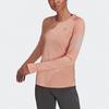 Adidas Long Sleeve Training Running T-Shirt Women Tops Pink H31023