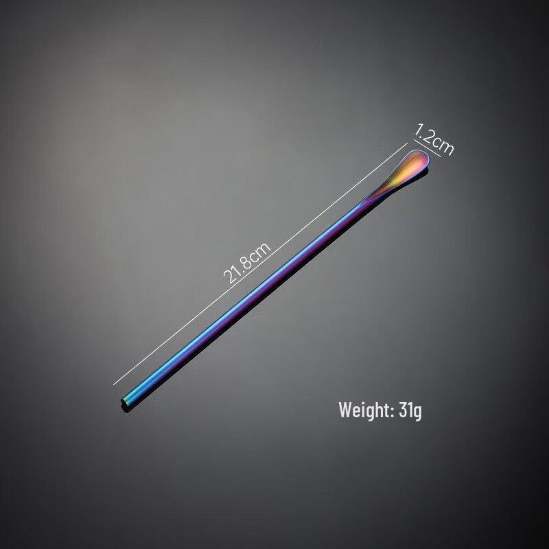 

Qianxing 304 Stainless Steel Long Handle Colored Stirring Spoons, 10-Pack