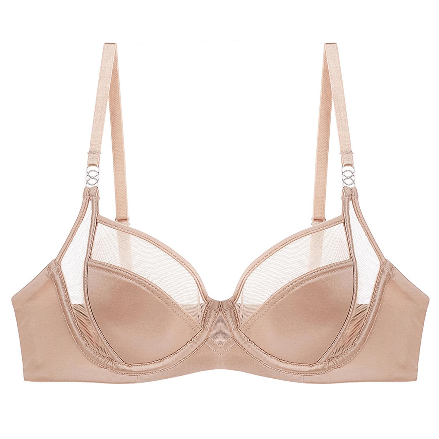 

Французское сексуальное нижнее белье тонкая глянцевая сетка большого размера нижнее белье большая грудь маленькая защита от провисания бюстгальтер-топ 85B