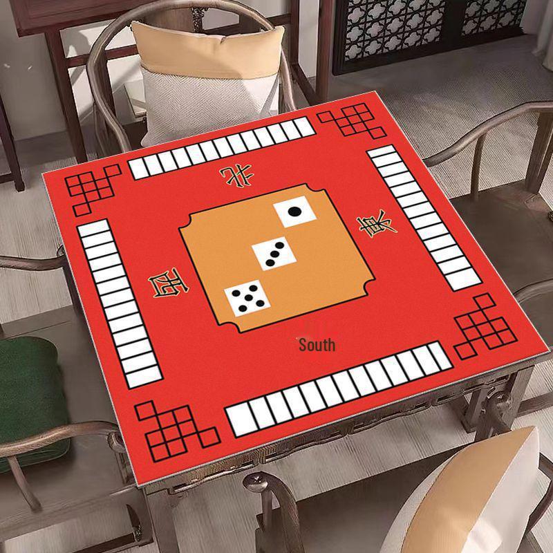 Sound-Dampening Anti-Slip Mahjong Table Mat - Wear-Resistant, Water-Absorbent, Home Game Room Accessory