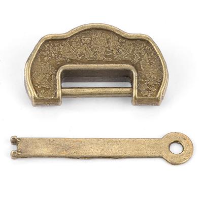 Chinese Vintage Padlock Antique Retro Style Lock Key for Jewelry Box Drawer Cabinet (Small)
