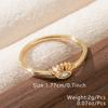Golden Copper Marquise Cut Synthetic Zircon Ring Minimalist Stackable Band for Women
