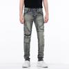 Cowboy Pants Men'S Trendy Brand Spring Q Autumn American Harley Motorcycle Riding Retro Distressed Pants Men'S Slim Fit Small Leg Pants