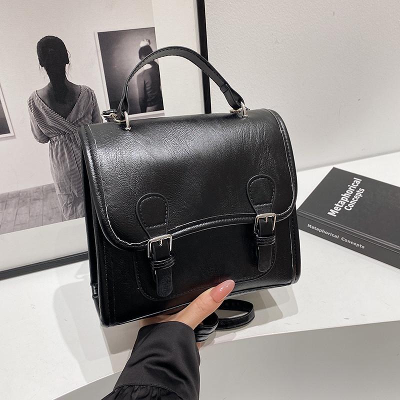 Стильная мини-квадратная сумка в корейском стиле для женщин черного, коричневого и кофейного цветов чёрный