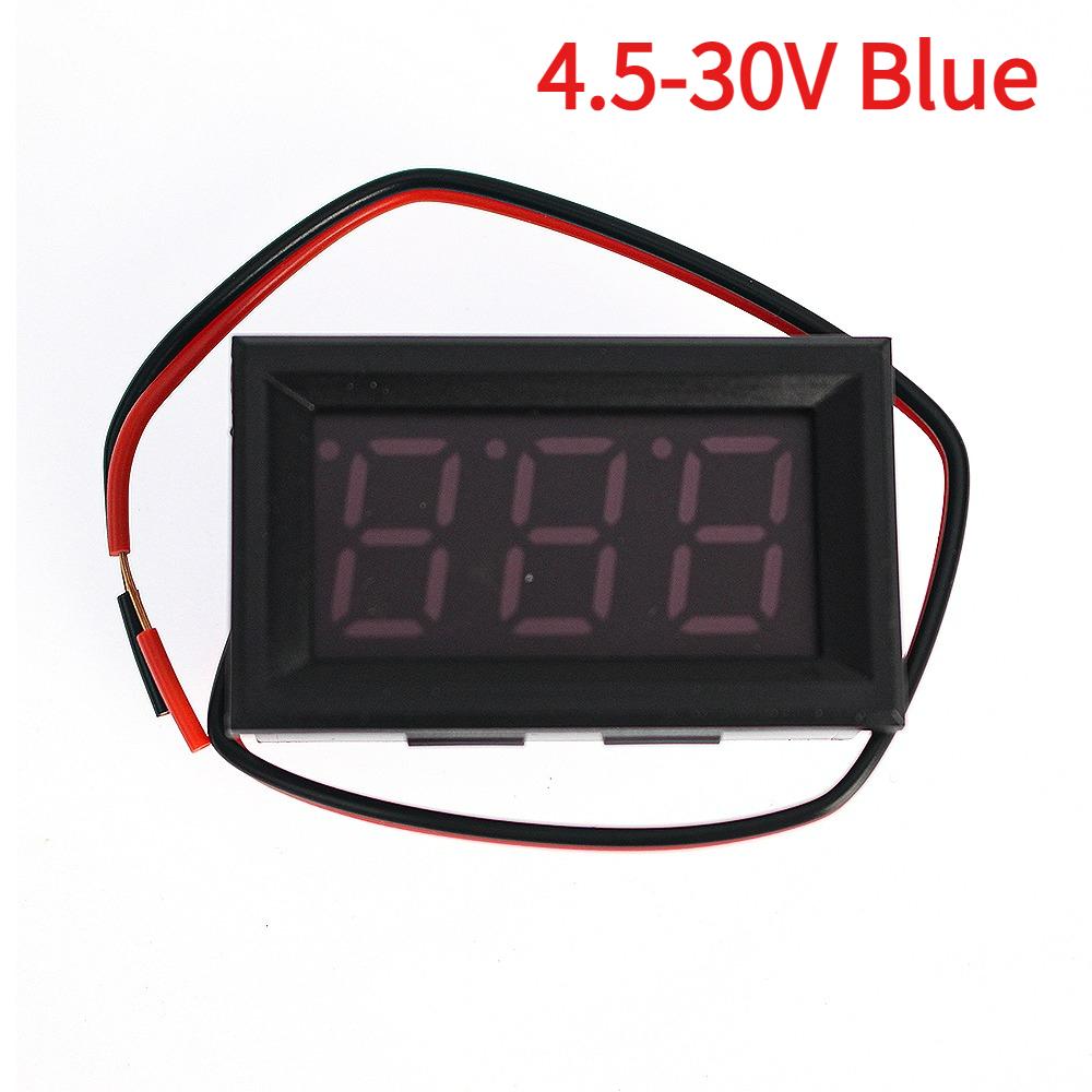 LED Digital Voltmeter 0.56 Inch Digital Voltmeter 0V-30V, 4.5V-30V LED Display Volt Voltage Meter Mini Tester Red/Blue/Green