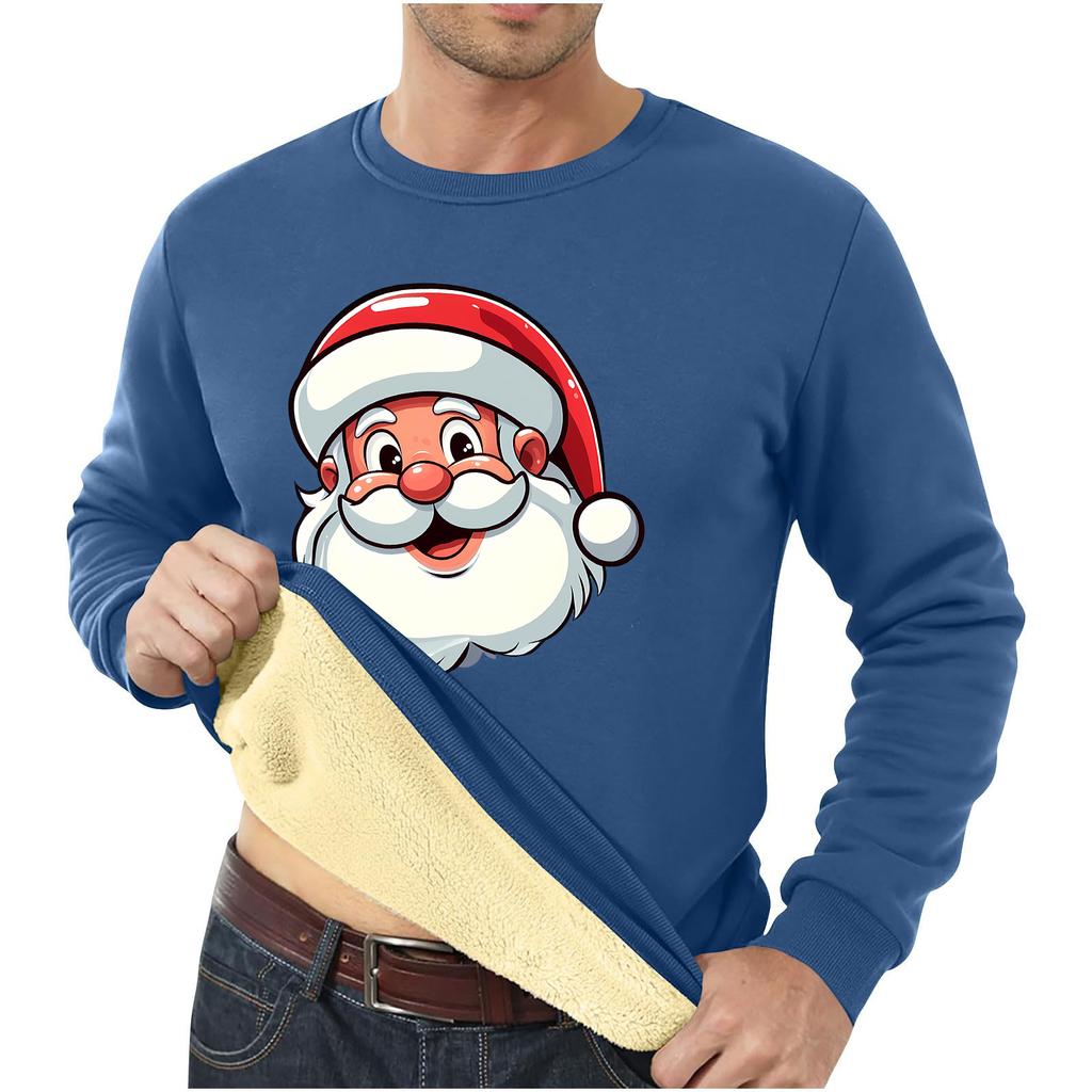 Men Sweatshirt Christmas Shirt Long Sleeve Funny Holdiay Crewneck Xmas Tops