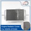 CQHZJ Motorcycle Aluminium Engine Radiator Cooler Cooling Water Tank For VESPA GTS300 Motocross Racing Accessories