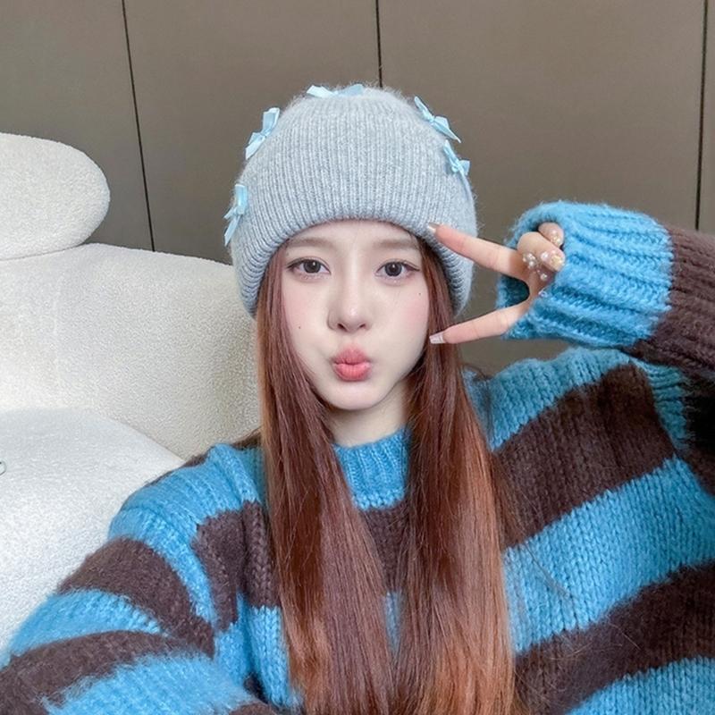 Women Skull Hat for Teens Girls Boys Pink Photo Props Knitted Winter Hat Skull Costume Props Skull Cap