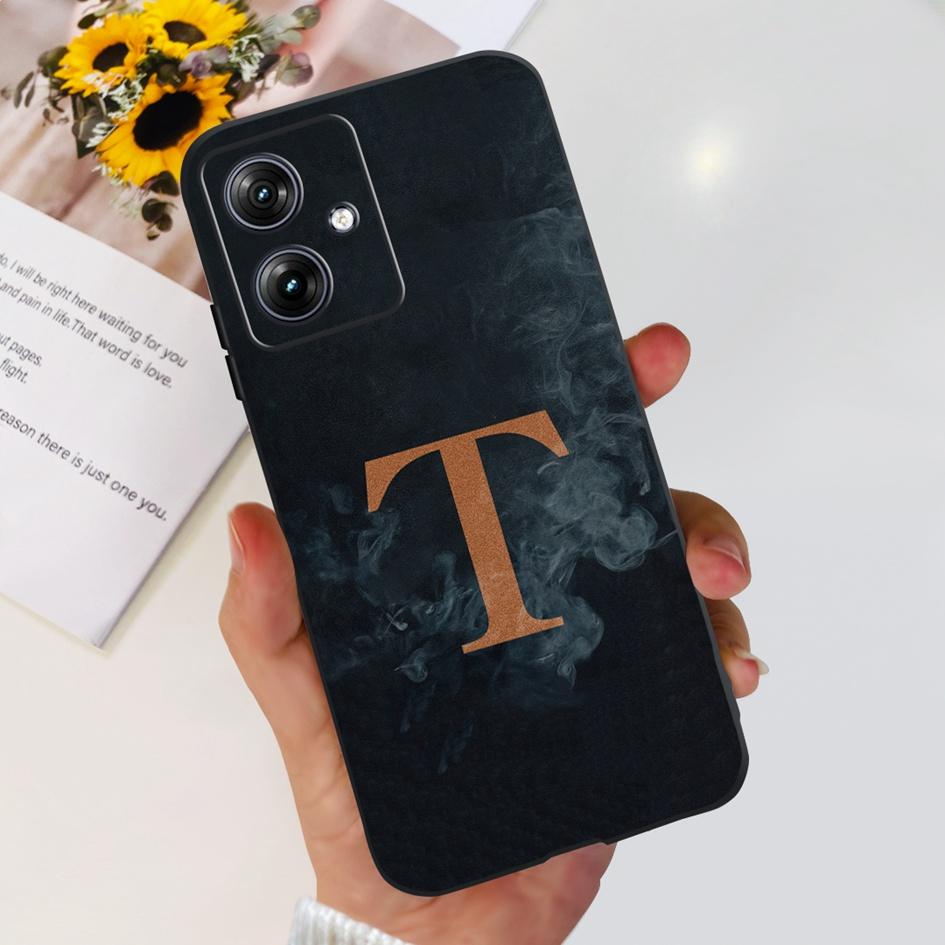For Motorola Moto G54 G84 5G Case Stylish Flower Letters Soft Couple Phone Cover For Moto G 54 G 84 Fundas MotG54 MotoG84 Bumper