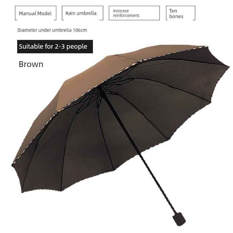 Fully Automatic Business Umbrella, 70% off Foldable, Large Double Umbrella with Ten Ribs, Windproof, Dual-Purpose for Sun and Rain, Suitable for