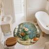 Leaf Rabbit,Round Area Rug,Carpet Rug for Living Room Bedroom Sofa Playroom Decor,Non-slip Floor Mat