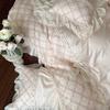 Princess Style Lace Ruffles Bow Bedding Set Lyocell Soft Silky Cool Feeling Duvet Cover Bed Sheet/Fitted Sheet Pillowcases 4Pcs