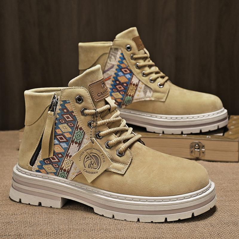 

High-top Martin boots, thick-soled tooling boots, locomotive boots, men s shoes, casual trendy shoes, outdoor British style men s boots 44