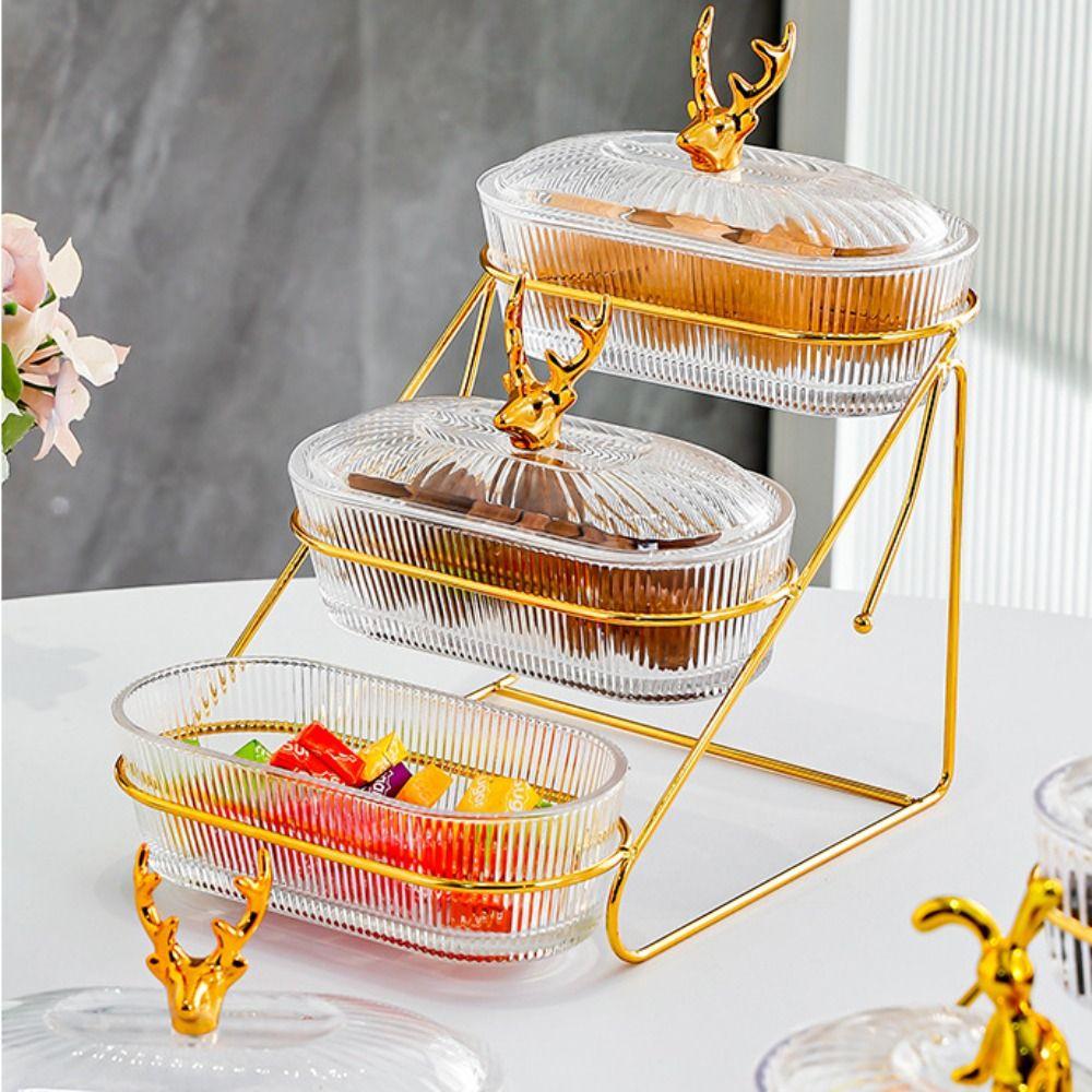 With Lid Fruit Tray Exquisite Storage Can Miscellaneous Organizer Snack Storage Box Dried Fruit