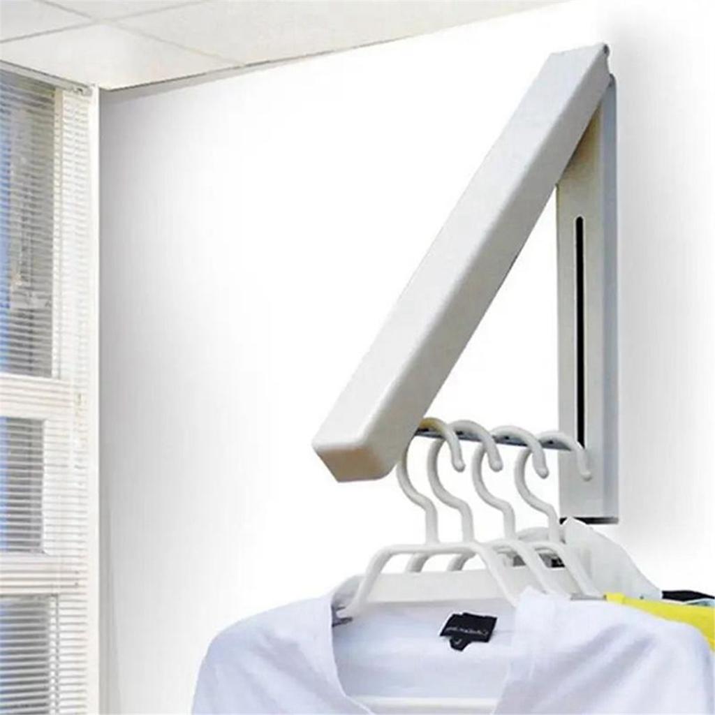 Folding Clothes Hanger Space Saving Clothes Rack Clothes Storage Hanging Rack for Laundry Room Bathroom