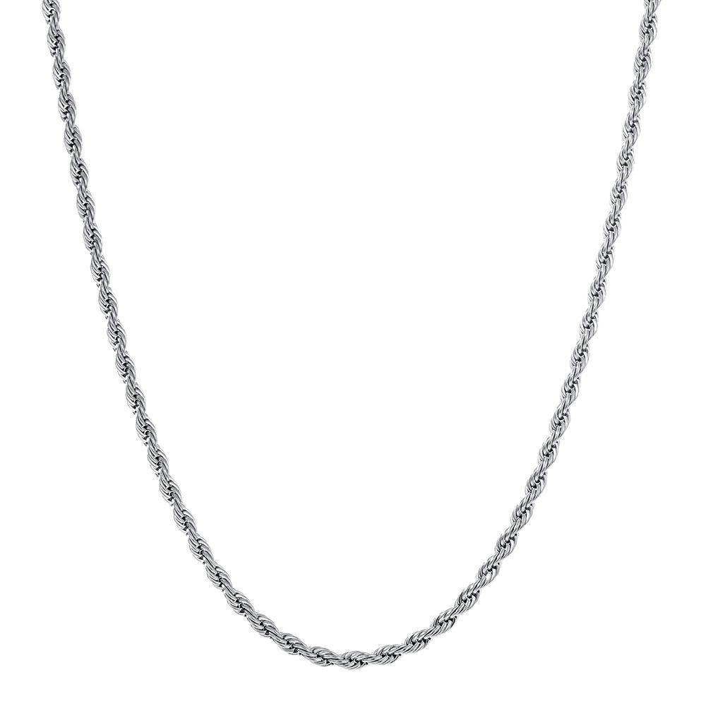 Tough Guy Necklace Simple Cold Air Sweater Chain Fashion Charm Necklace Street Band Motorcycle Necklace Twist Ring Necklace Men's Charm Sweater Chain