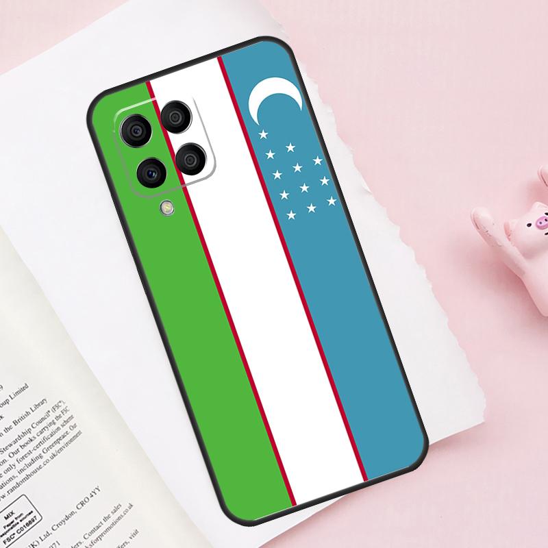 Uzbekistan Flag Coat Of Arms Case For Samsung Galaxy M15 M35 M55 M51 M31 M21 M11 M16 M36 M56 M53 M12 M32 M52 M14 M34 M54