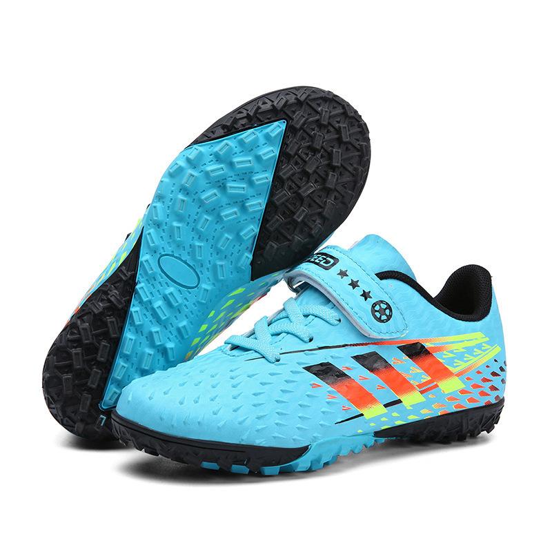 2 spring and summer Velcro breathable children's football shoes campus football sports shoes professional anti-skid training shoes