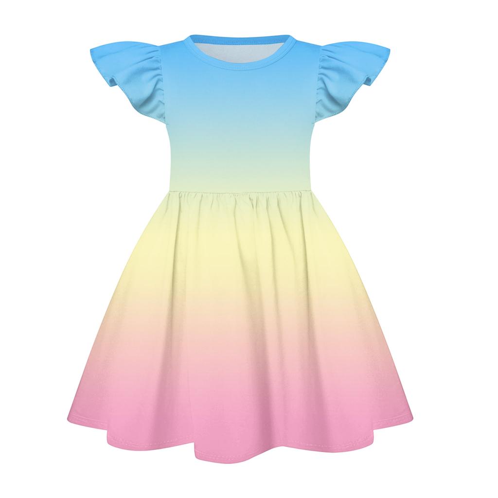 Girls' Summer Princess Dress , A,Line T,Shirt Dress Easter Day