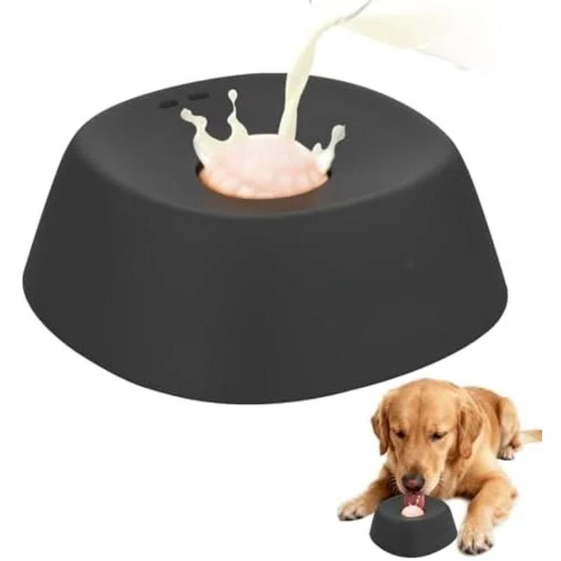 

Anti-Choking Slow Feeder Dog Bowl Non-Slip 3/4 Cup - Lick Toy for Liquid Treats Bone Broth Yogurt чёрный