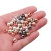 20-100pcs/Lot 6 8 10 12 14mm CCB Spacer Beads Round Loose Bead Big Large Hole Beads For Jewelry Making  DIY Bracelet Wholesale