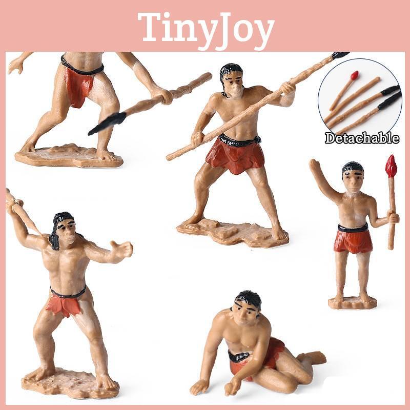 Realistic Brown Primitive Figurine Set For Kids Educational Play And Display Model