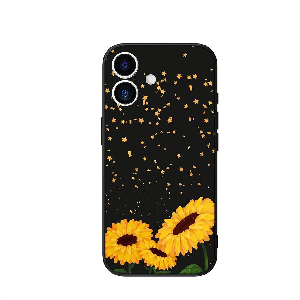 Sunflower Flower Painted Yellow Phone Case for Samsung Galaxy S25 S23 S22 S24 FE Ultra Plus A56 A05 A06 A15 A16 A57 S7 Edge