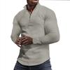 Mens Spring Autumn Plaid Sweatshirt With Stand Collar And Zipper For Casual Wear