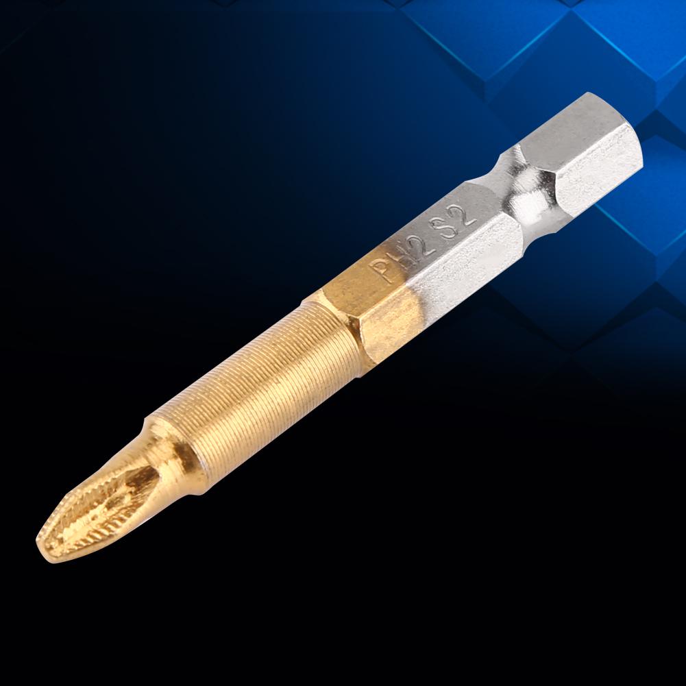 10pcs PH2 Cross Head Screwdriver Bits Set Anti Skid 14 Inch Hex Shank 50mm