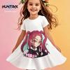 Summer Cute Kpop Demon Hunters Child Short Sleeve Adult Kids Tee Fashion Dress Cosplay Huntrix Fan Gift